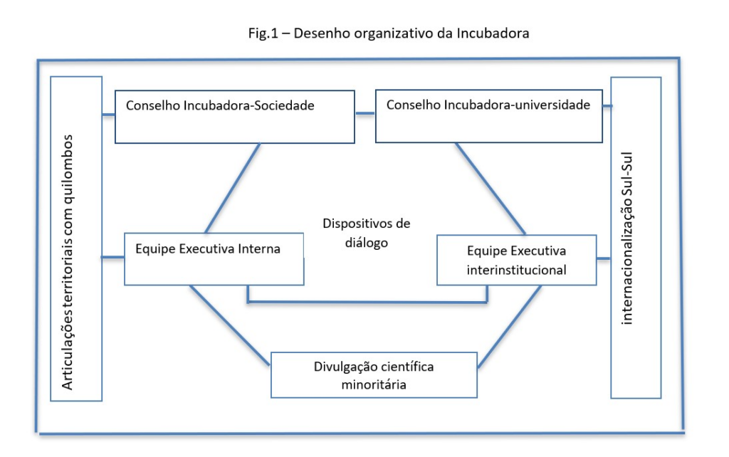 Figura 01 - Desenho organizativo da Incubadora